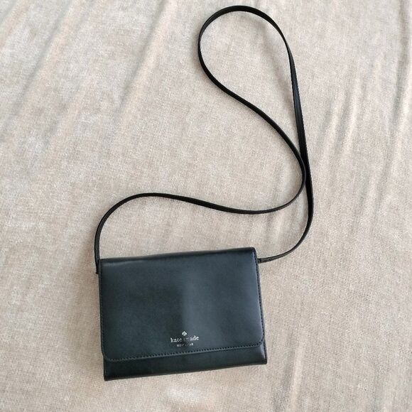 Kate Spade Crossbody Wallet Purse Black - Picture 1 of 8